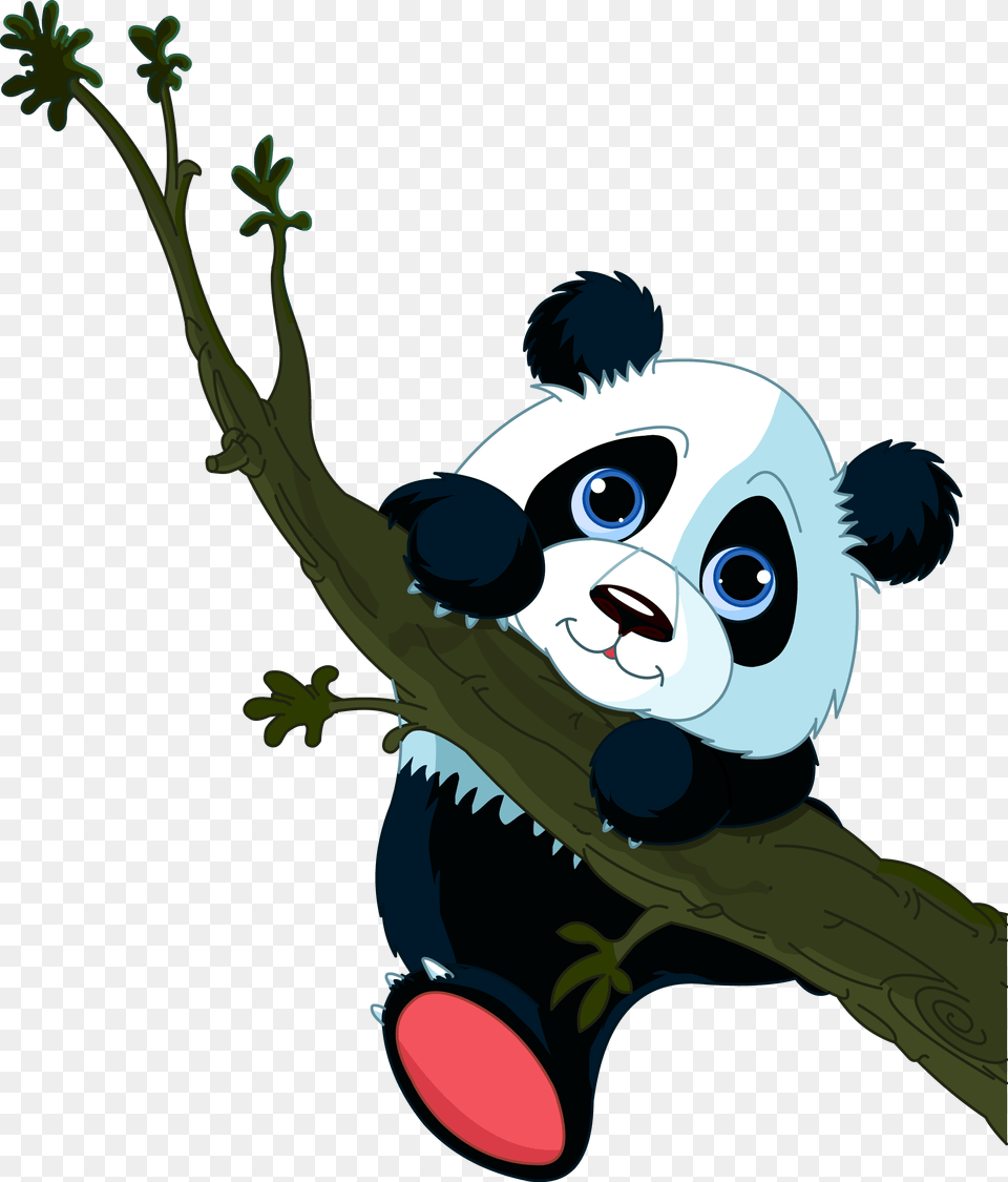 Giant Panda Clipart At Getdrawings Panda On The Tree Clipart, Animal, Nature, Outdoors, Snow Free Png Download