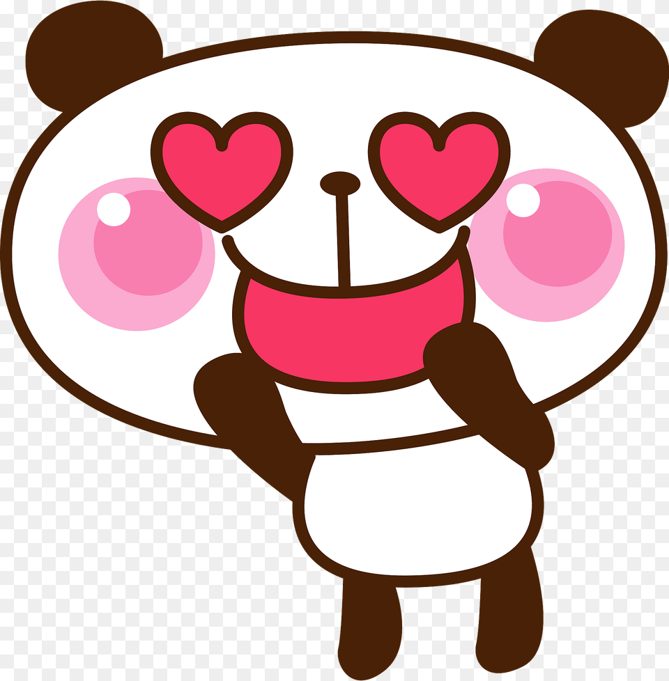 Giant Panda Is Falling In Love Clipart, Nature, Outdoors, Snow, Snowman Free Png Download