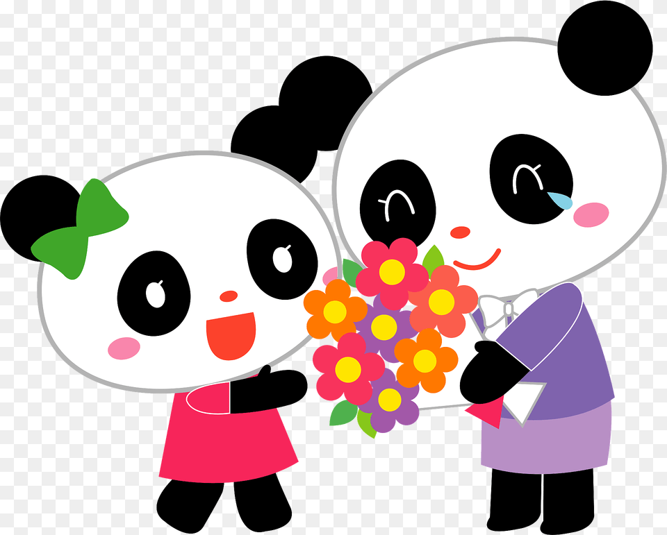 Giant Panda Is Giving A Gift Clipart, Art, Graphics, People, Person Png