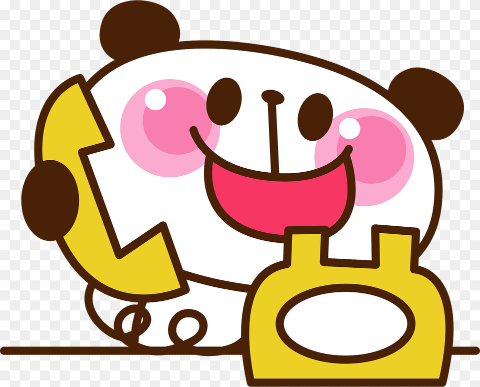 Giant Panda Is Talking On The Telephone Clipart, Dynamite, Weapon, Bathroom, Indoors Png Image