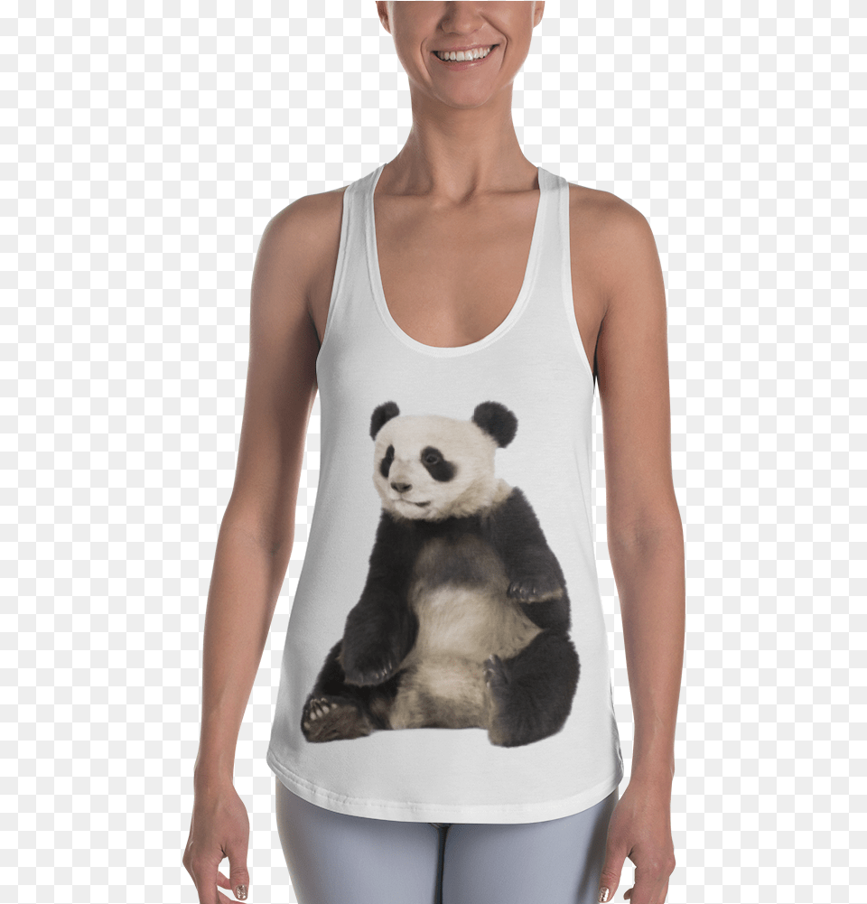 Giant Panda Print Women39s Racerback Tank Endangered Species Let The Game Begin, Adult, Person, Woman, Female Free Png Download
