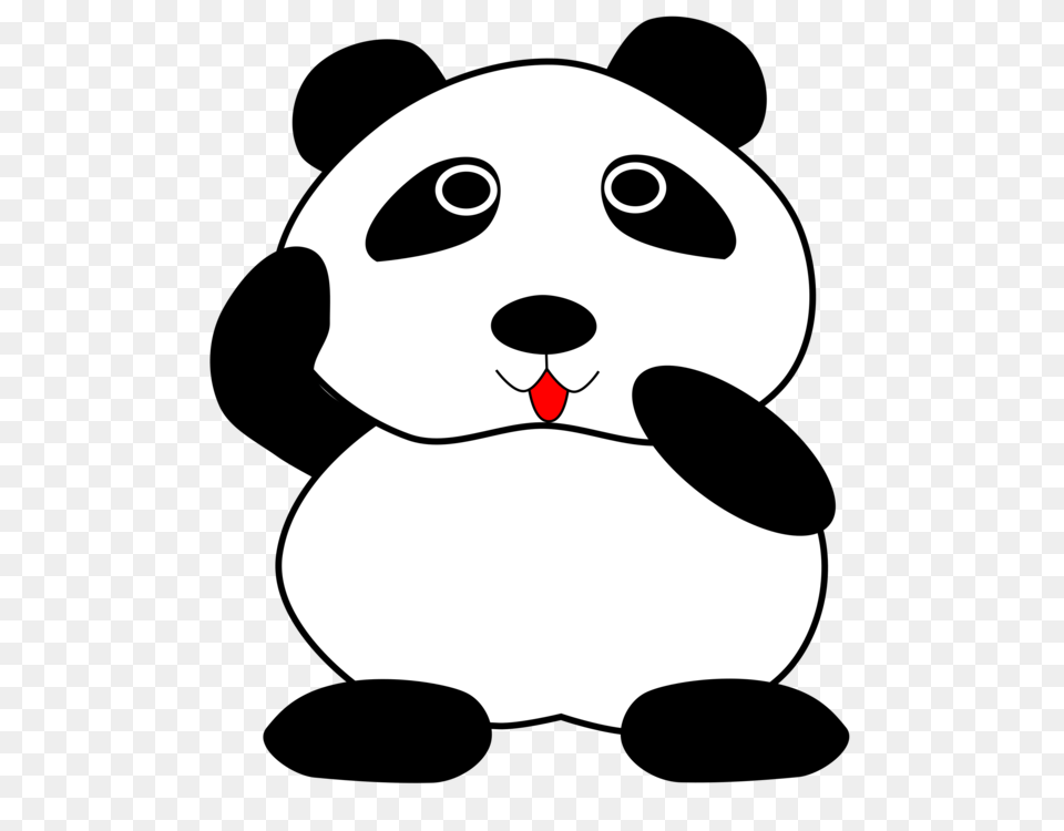 Giant Panda Red Panda Bear Drawing Black And White, Stencil, Baby, Person, Face Free Png Download