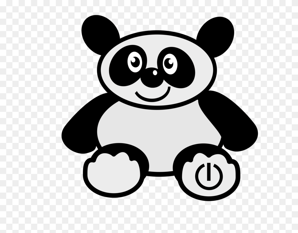 Giant Panda Teddy Bear Cuteness Computer Icons, Stencil, Nature, Outdoors, Snow Free Png Download