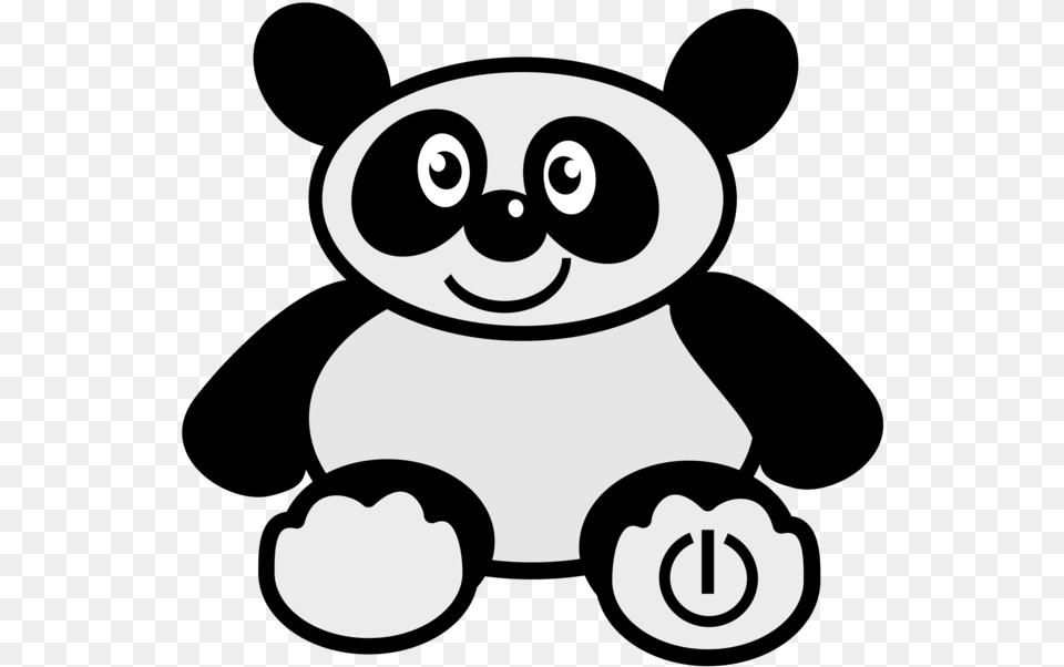 Giant Panda Teddy Bear Cuteness Computer Icons, Stencil, Animal, Mammal, Wildlife Free Png Download