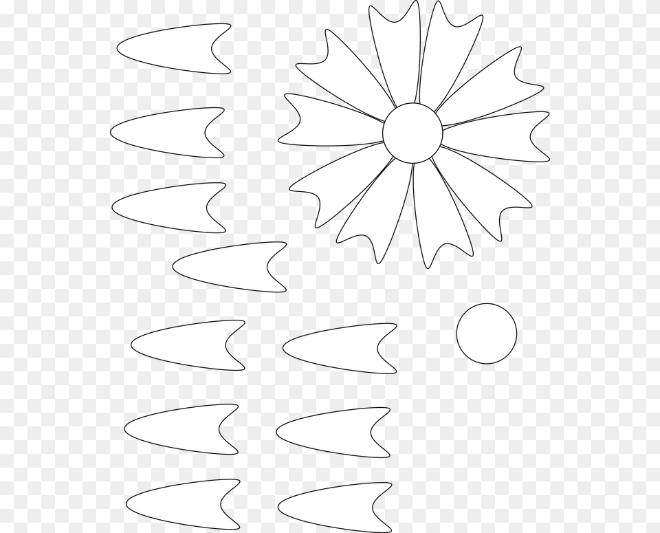Giant Paper Flower Patterns Paper Flower Patterns To Paper, Daisy, Plant, Animal, Fish Free Transparent Png