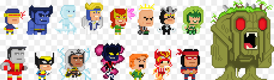 Giant Size X Men 8 Bit Pixel Art Cartoon, Person, Neighborhood, Face, Head Free Png Download