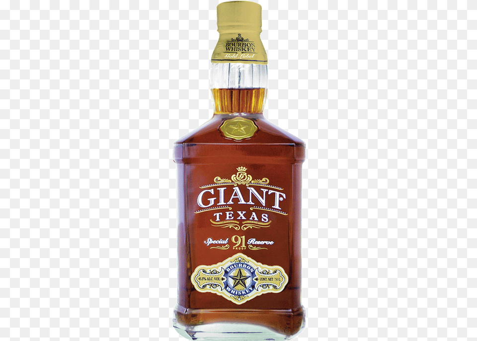 Giant Texas Bourbon Whiskey, Alcohol, Beverage, Liquor, Bottle Free Png Download
