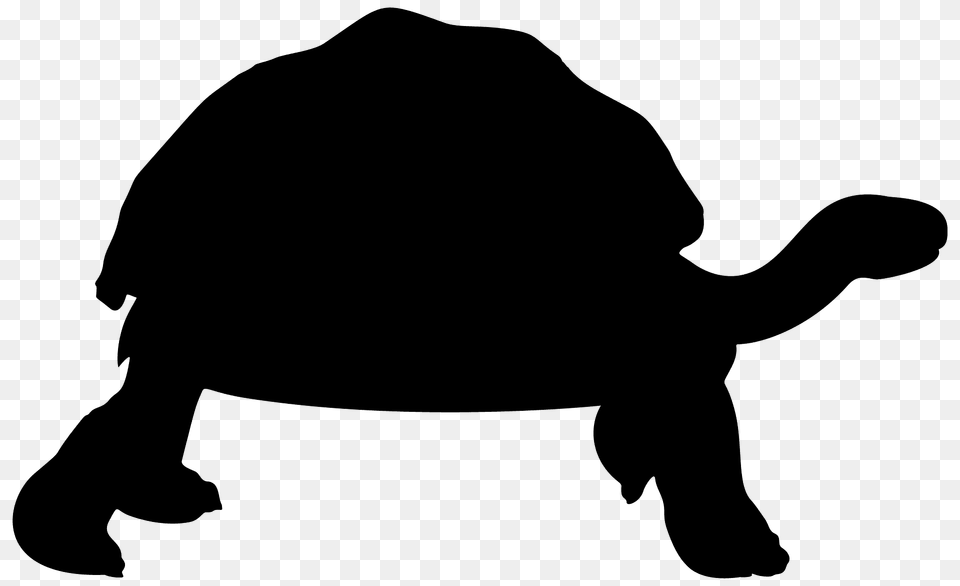 Giant Turtle Silhouette, Animal, Reptile, Sea Life, Tortoise Png Image