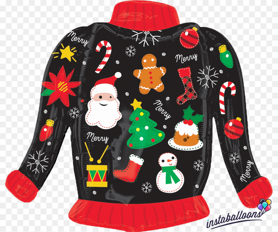 Giant Ugly Christmas Sweater Balloon 31 Ugly Christmas Sweater Clipart, Clothing, Coat, Jacket, Knitwear Free Png Download