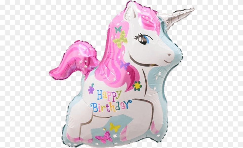 Giant Unicorn Birthday Balloon B42 Animal Figure, Birthday Cake, Cake, Cream, Dessert Free Png