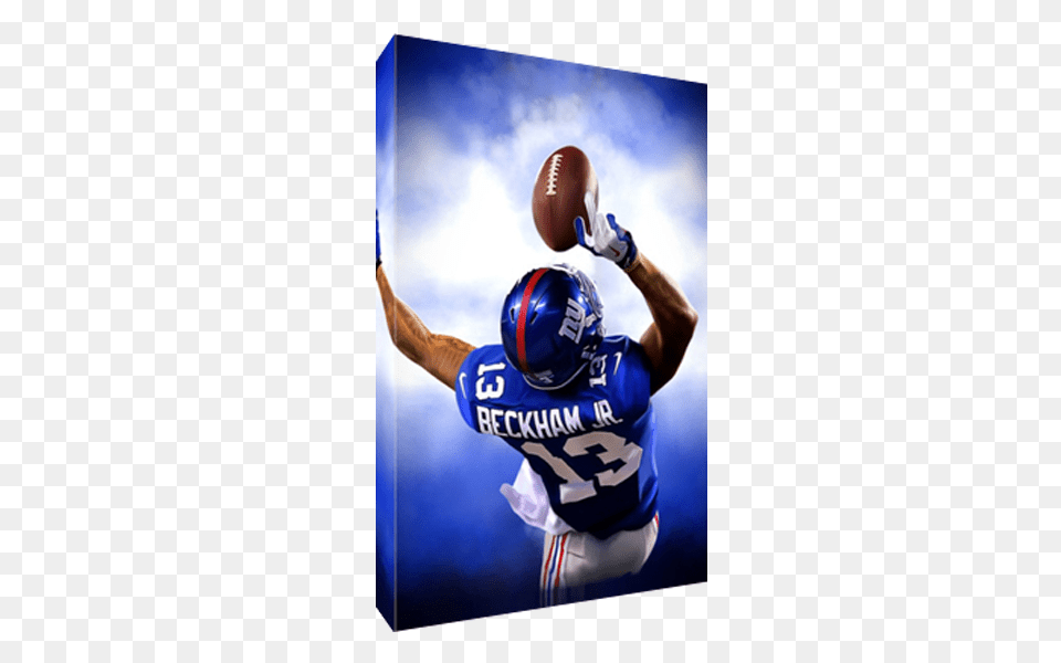 Giants Odell Beckham Jr Finger Catch Poster Photo Painting, Helmet, American Football, Sport, Football Free Transparent Png