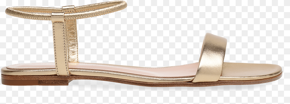 Gianvito Rossi Jaime Flat Sandals In Gold, Clothing, Footwear, Sandal Png Image