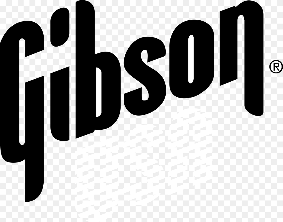 Gibson Usa Logo Black And White Gibson Usa T Shirt, Stencil, Text, Number, Symbol Free Transparent Png