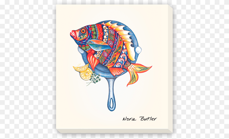 Giclee On Canvas Thirstystone Fish Fry Occasions Trivet, Animal, Sea Life, Art, Drawing Free Png Download