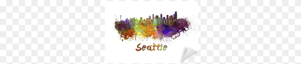 Giclee Painting Seattle Splatter Skyline, Art, Graphics Free Transparent Png