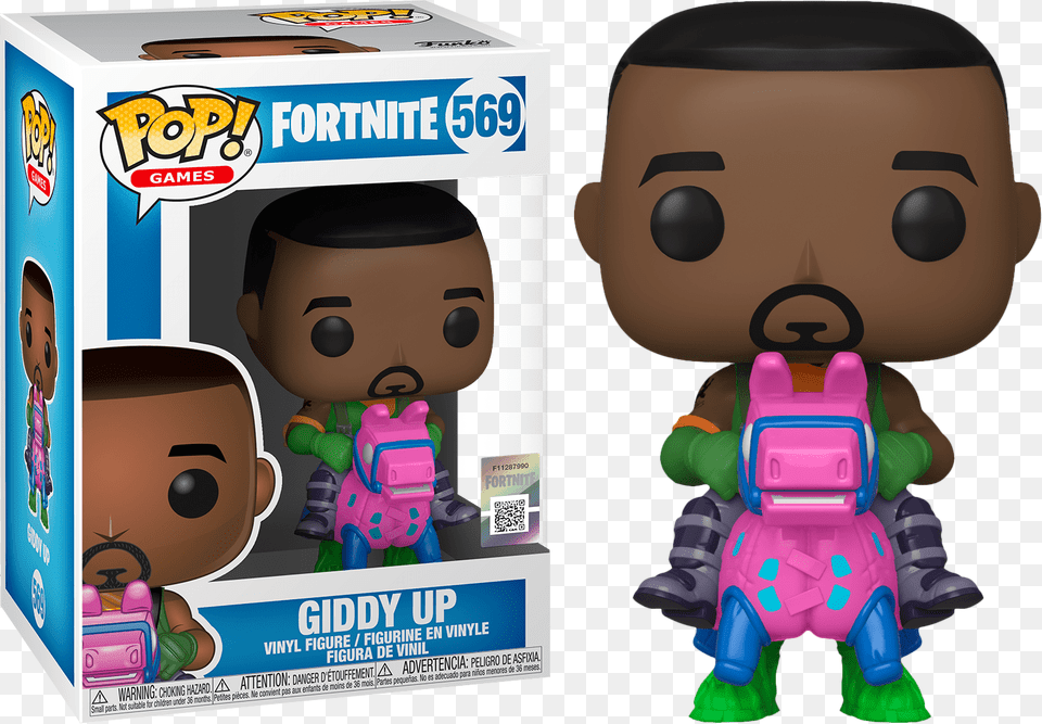 Giddy Up Pop Vinyl Figure Funko Pop Games Fortnite, Toy, Baby, Person, Face Png