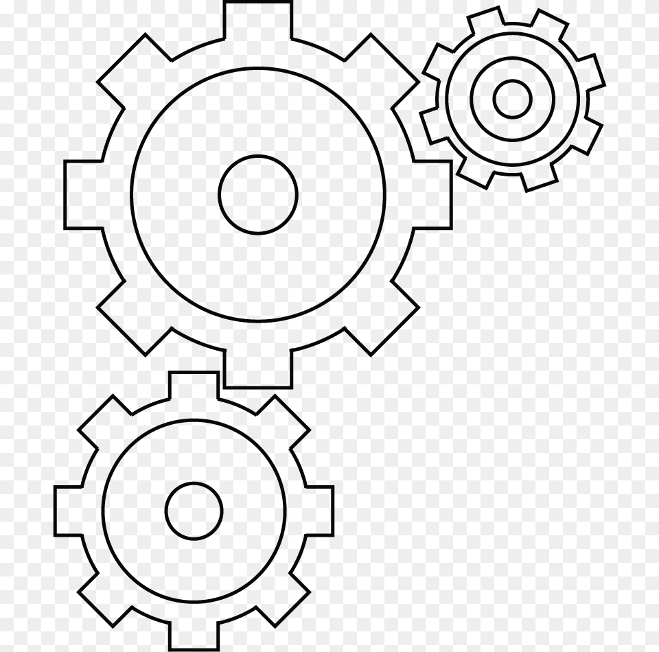 Giers Clipart Gear Clipart Black And White, Pattern, Blackboard Png