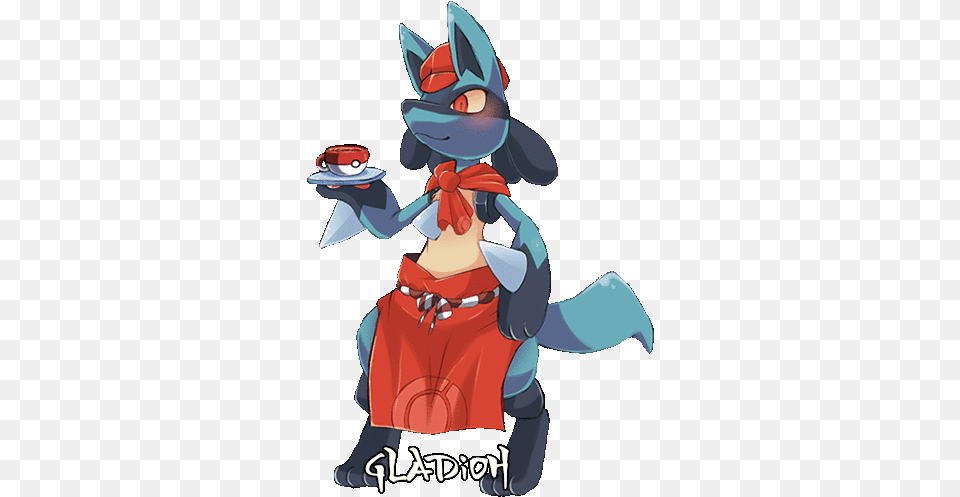 Gif Cafe Lucario By Gladioh Fur Affinity Dot Net Pokemon Cafe Mix Lucario Gif, Book, Comics, Publication, Baby Png