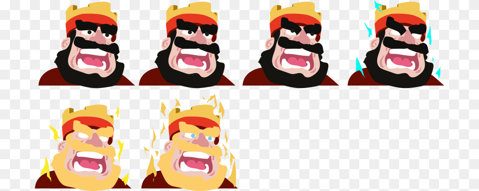 Gif De King Clash Royale Clash Royale Gif, Face, Head, Person, Baby Free Png