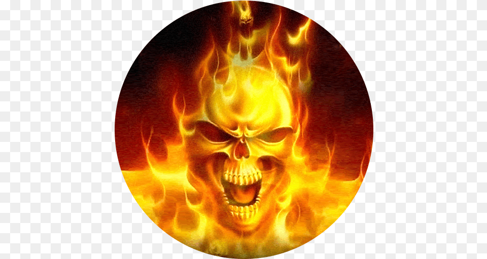 Gif Flame Desktop Wallpaper Fire Skull Fire Skull Wallpaper Live, Bonfire Png