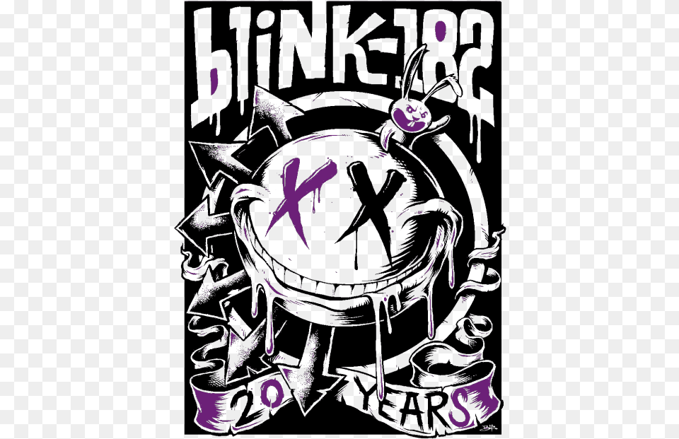 Gif Music Rock Edit Live Era Band Punk Logo Blink 182 I M In Deep With This Girl But She39s Out Of Her Mind, Purple, Person, Art, Painting Free Transparent Png