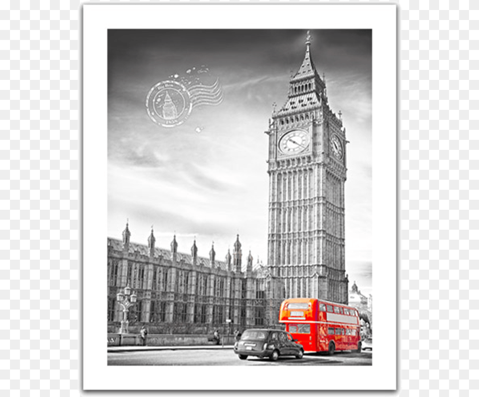 Gif Red Bus In London, Architecture, Building, Clock Tower, Tower Png
