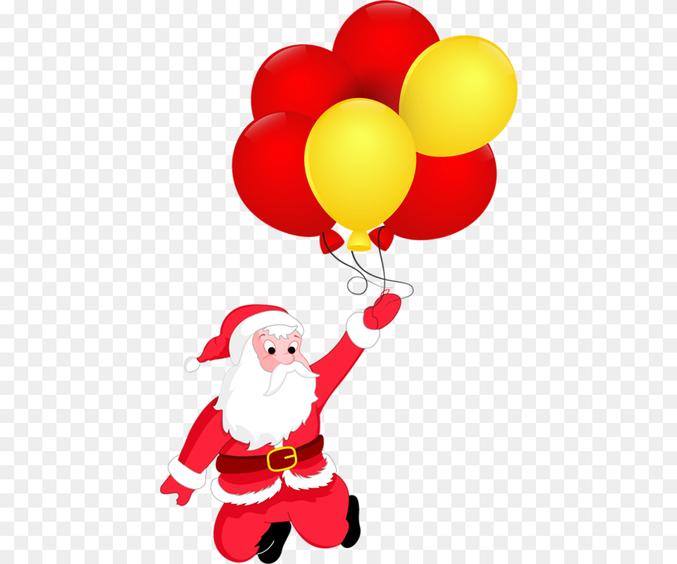Gifs Tubes De Natal Santa Claus With Balloon, Baby, Person Free Png Download