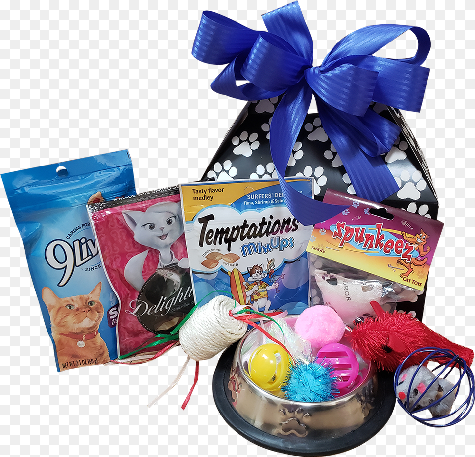 Gift Basket, Clothing, Hat, Animal, Cat Free Png Download