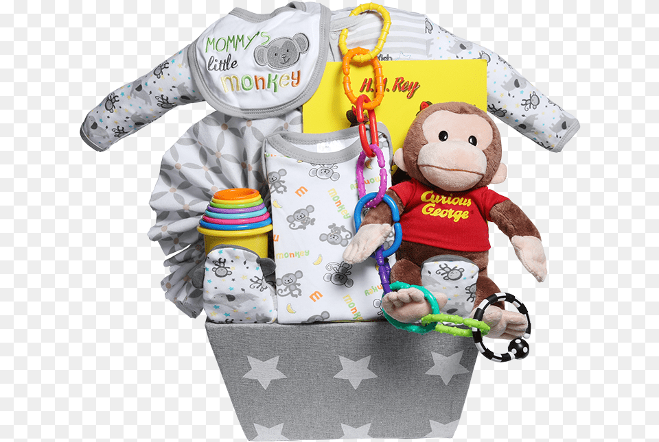 Gift Basket, Baby, Clothing, Coat, Person Free Png Download