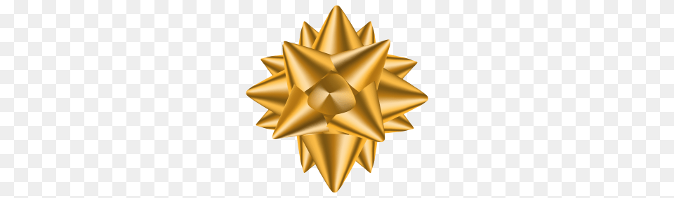 Gift Bow Gold, Rocket, Weapon, Star Symbol Free Transparent Png