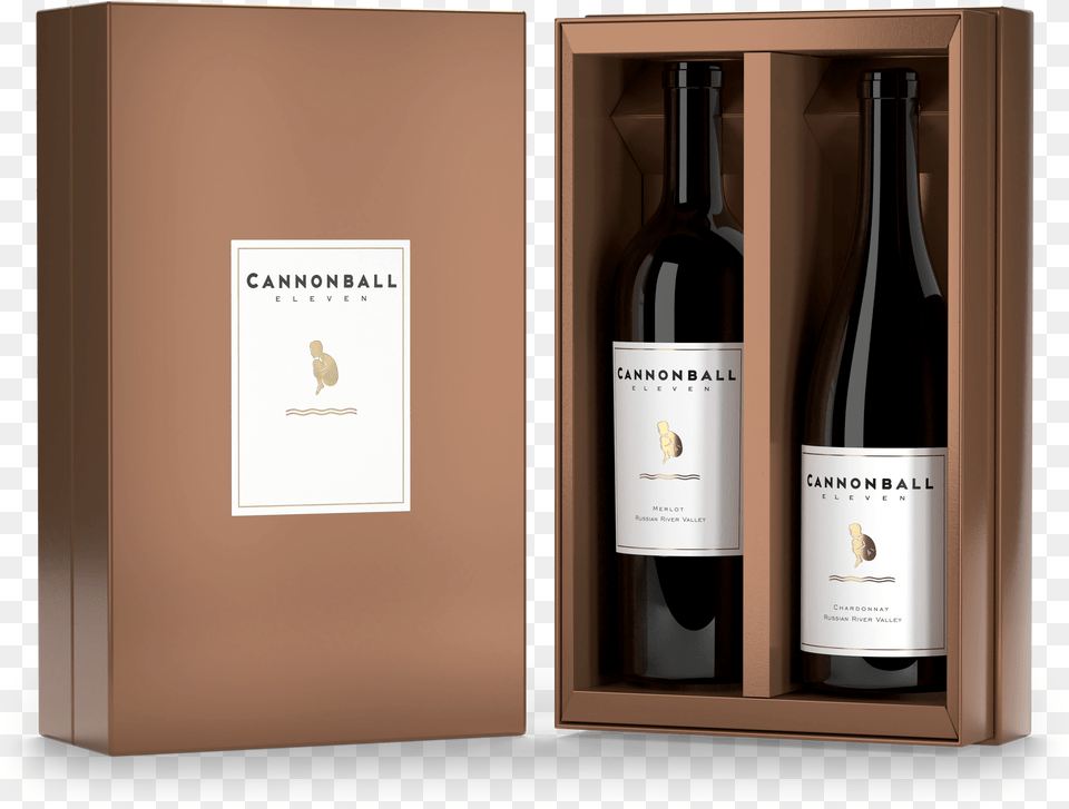 Gift Box For 2 Wine Bottles Free Transparent Png
