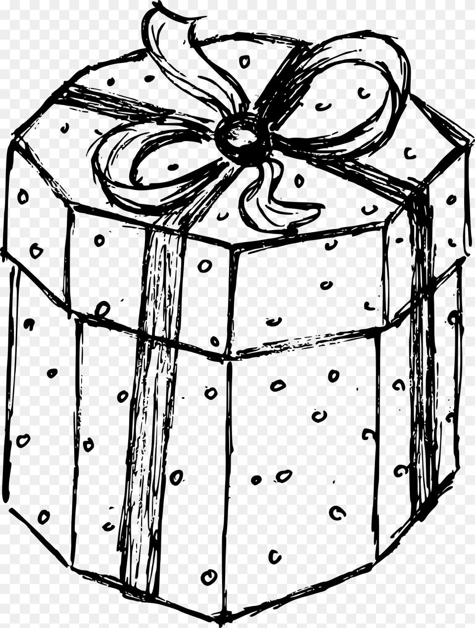 Gift Box Present Drawing Vector 5 Sketch, Gray Free Png Download