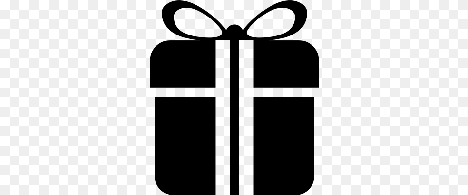 Gift Box Rounded Square With Ribbon Vector Gift Box Icon, Gray Free Png Download