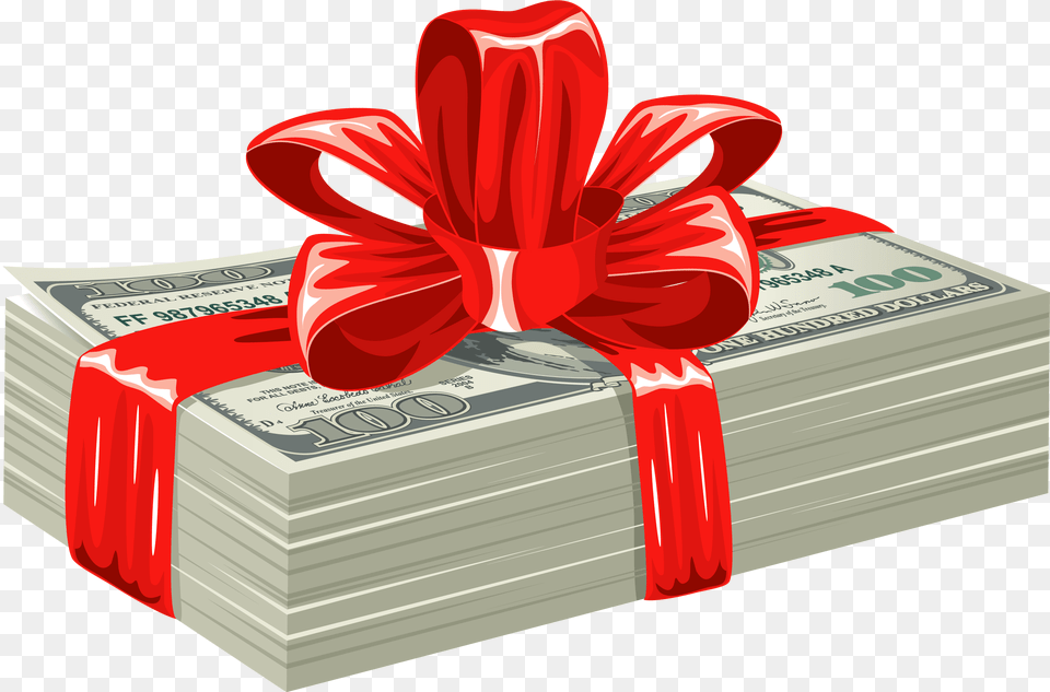 Gift Box With Money Coming Out Clipart Svg Transparent Money Gift Box, Dynamite, Weapon Png