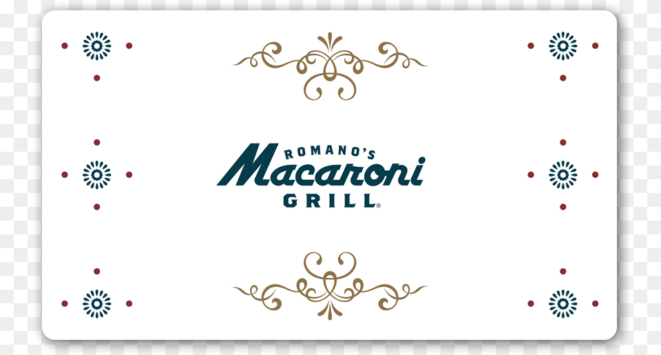 Gift Card Example Romano39s Macaroni Grill, Art, Floral Design, Graphics, Pattern Png