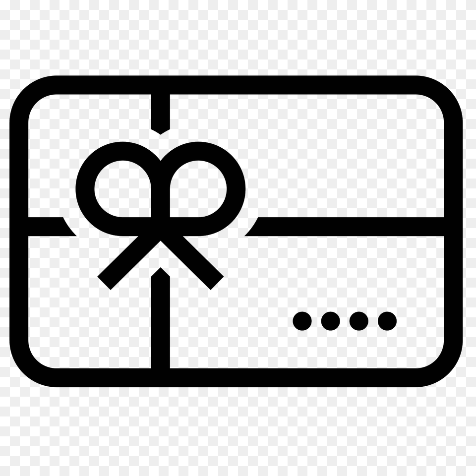 Gift Card Icon, Gray Free Transparent Png