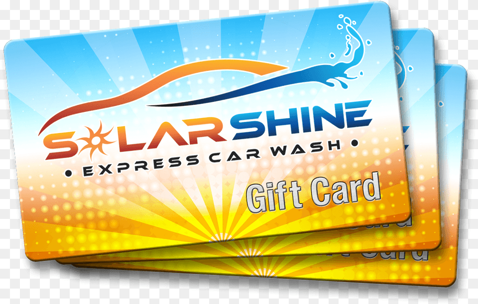 Gift Card Solarshine Express Car Wash Horizontal, Text, Credit Card Free Transparent Png