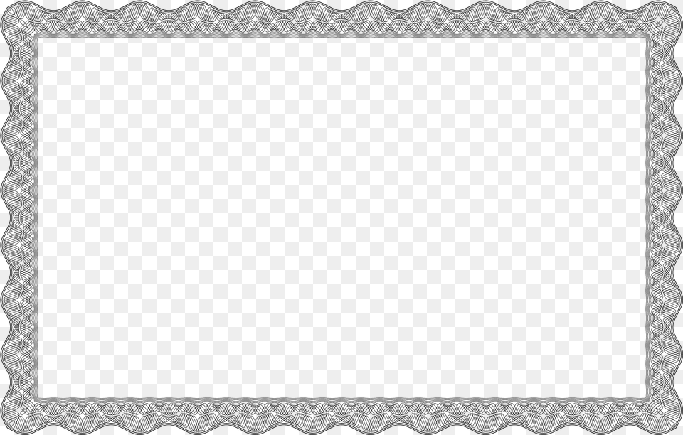 Gift Certificate Border Paper Product, Gray Free Png