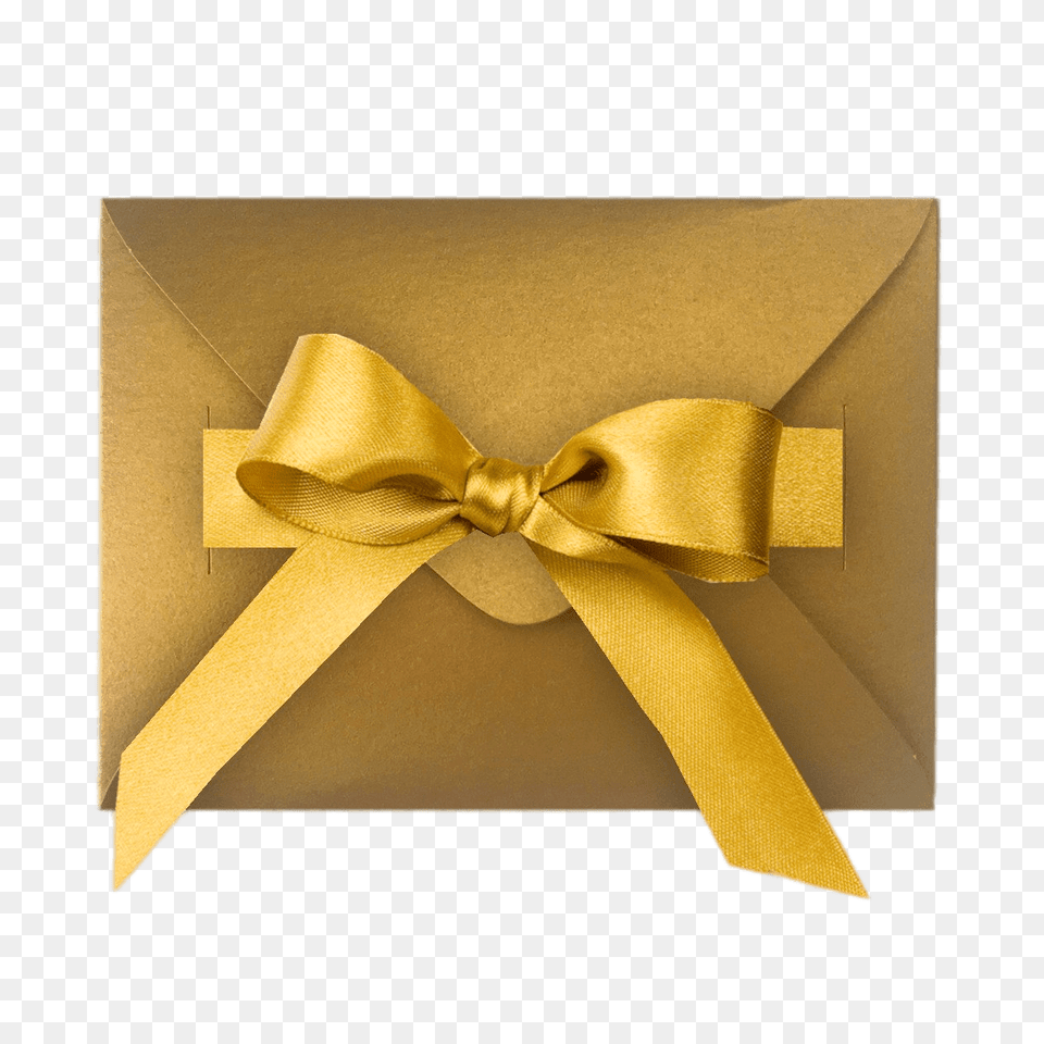 Gift Envelope With Gold Coloured Ribbon, Accessories, Formal Wear, Tie Png