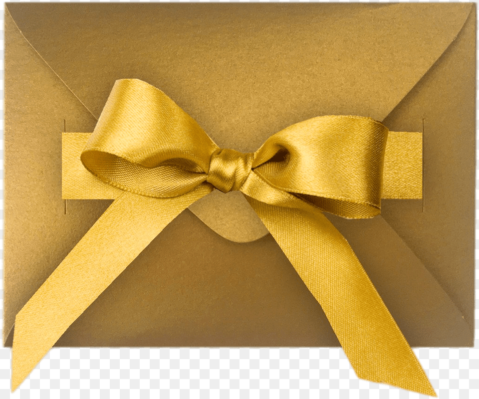 Gift Envelope With Gold Coloured Ribbon Gold Envelope Background Free Transparent Png