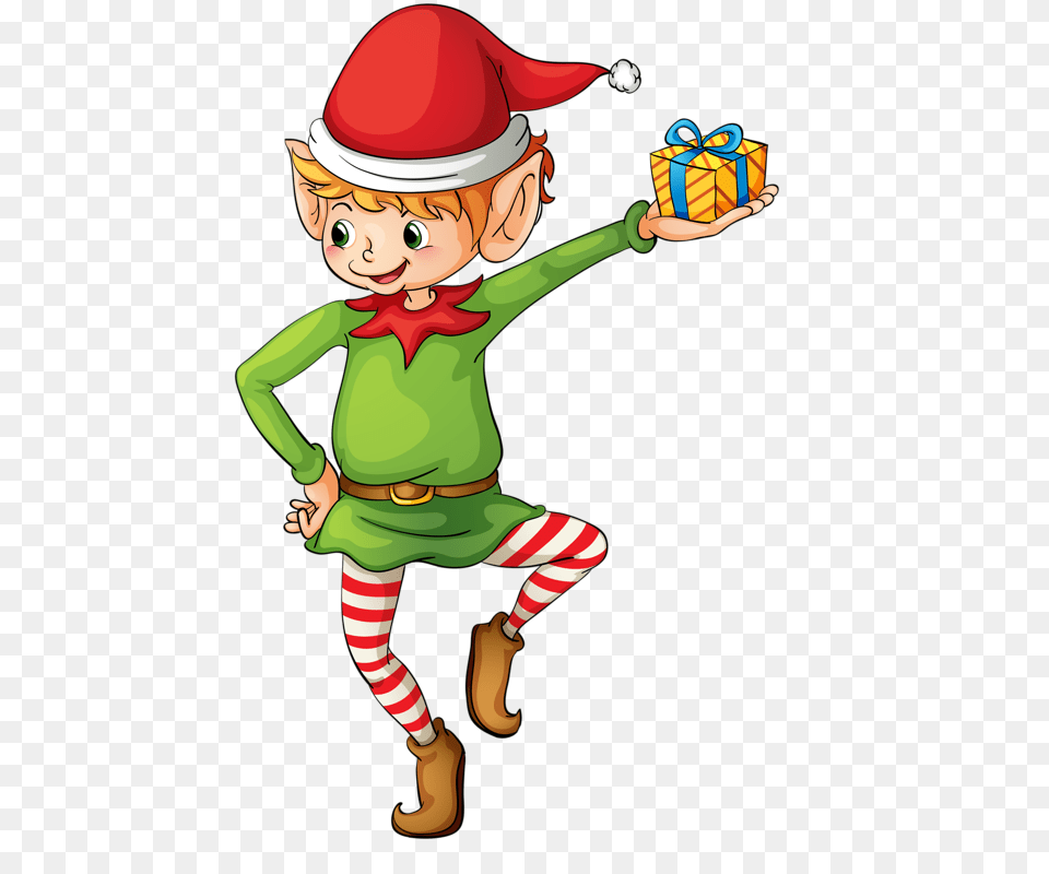 Gift Gift Christmas, Elf, Baby, Person, Face Free Transparent Png