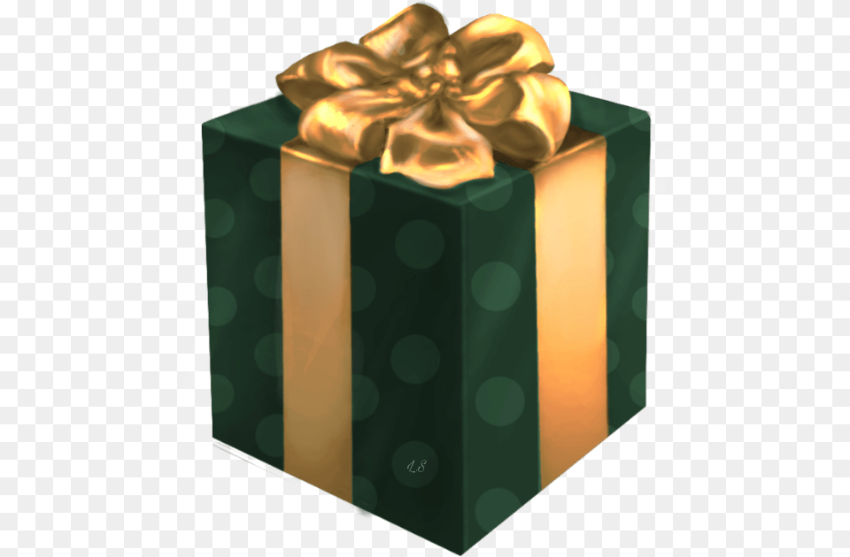 Gift Giftbox Box Christmas Happybirthday Green Gold Transparent Background Gift Box Png Image