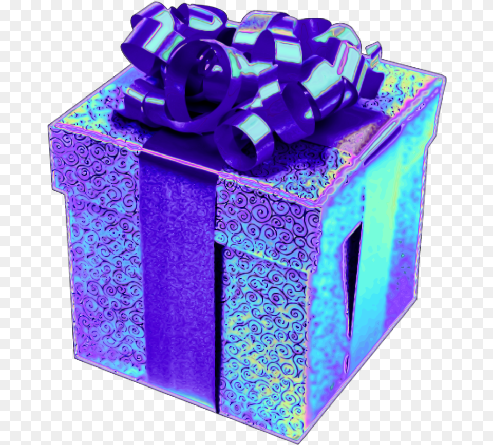 Gift Present Aesthetic Background Color Dream Present Box Aesthetic, Purple Png Image