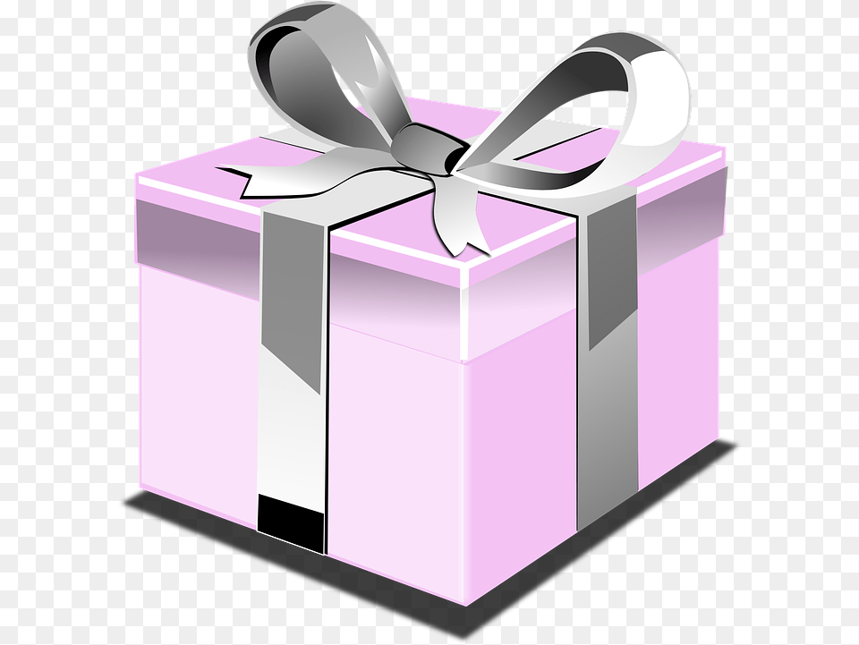 Gift Present Pink Vector Graphic On Pixabay Gold Gift Box Clipart, Mailbox Free Png Download