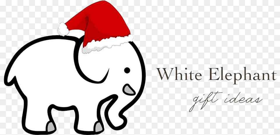 Gift Tag Clipart Black And White White Elephant, Baby, Person, Plush, Toy Png