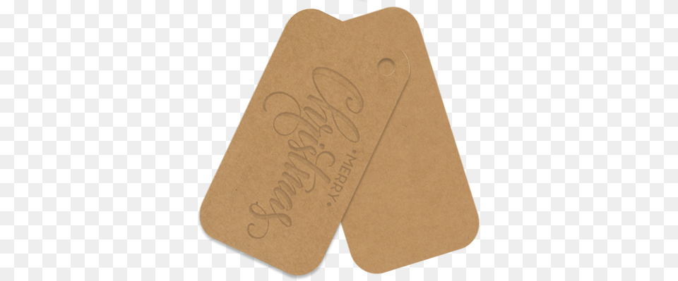 Gift Tags Debossed Merry Christmas On Kraft Christmas Day, Cardboard, Text Png