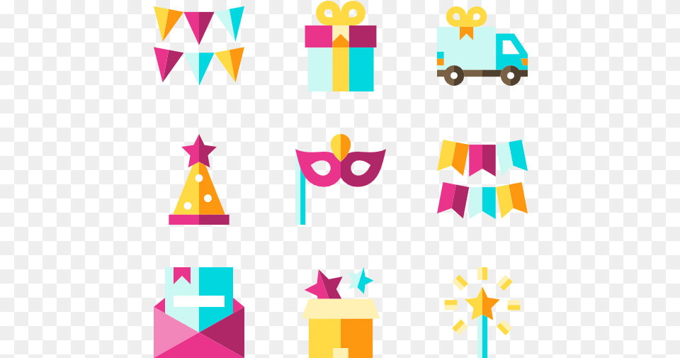 Gift Vector Background Birthday Flat Icons, People, Person Free Png Download