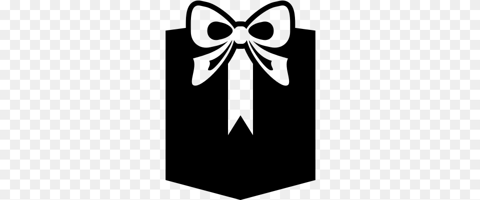 Giftbox With A Ribbon On A Corner Angle Vector Gift, Gray Free Png Download
