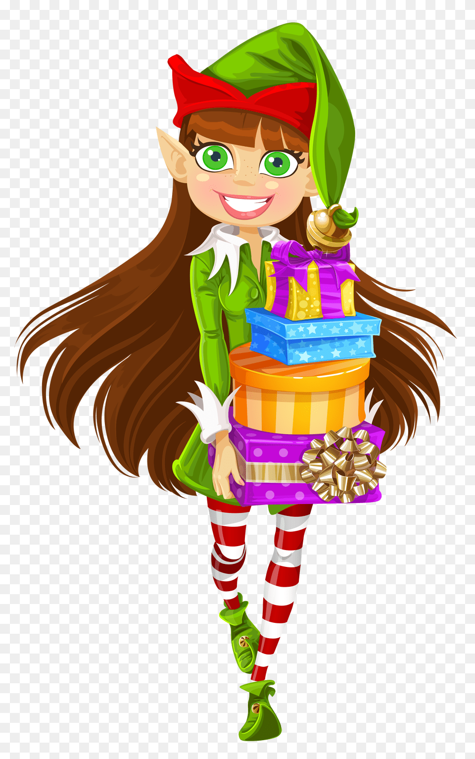 Gifts And Vectors For Dlpngcom Christmas Elves Clip Art, Elf, Baby, Person, Face Free Png Download