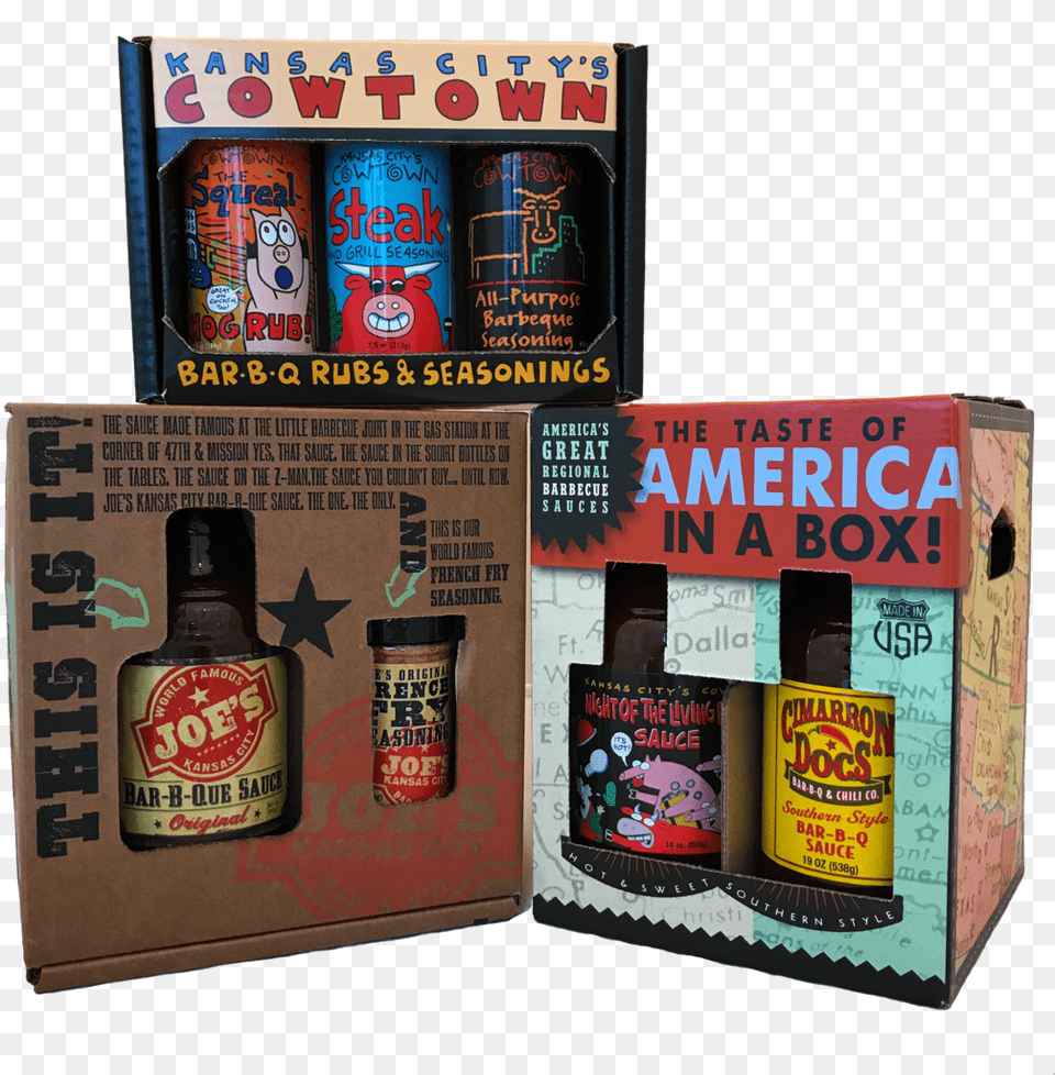 Gifts Cowtown Bar B Q Rub Amp Seasoning Gift Box, Alcohol, Beer, Beverage, Bottle Free Png